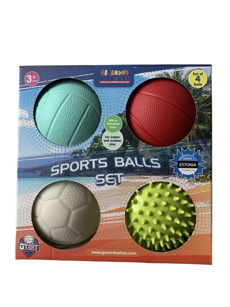 Harry Barker Gummibälle Für Hunde – 4er Pack, Gelb, Robust & Spaßig