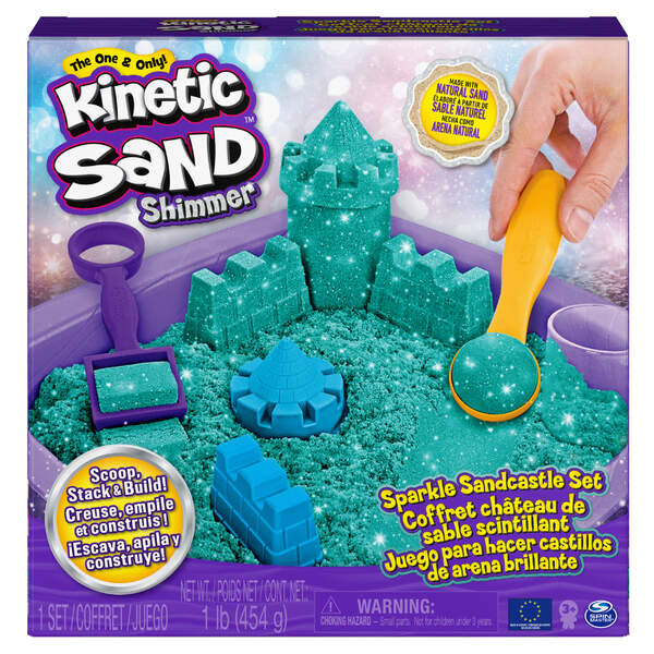 Kinetic Sand - Sand Box Set Shimmer Petrol (454g)