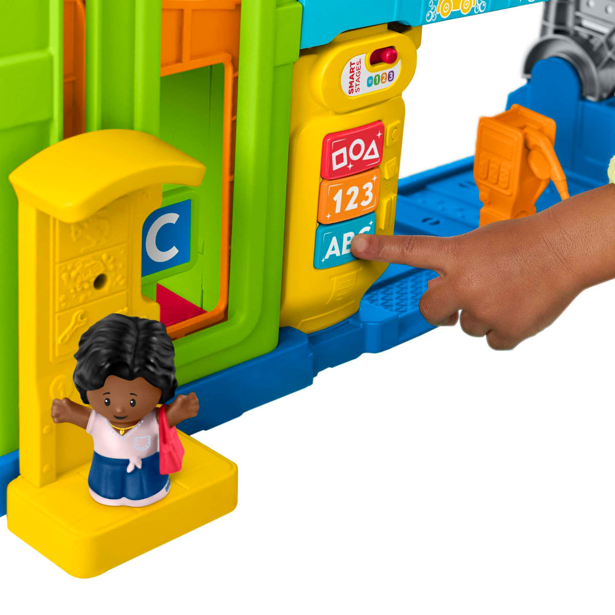 Fisher-Price Wunder Werker Garage – Bauset Mit über 15 Teilen, Holzschienen, Fahrzeug & Figur, Für Kinder Ab 3 Jahren