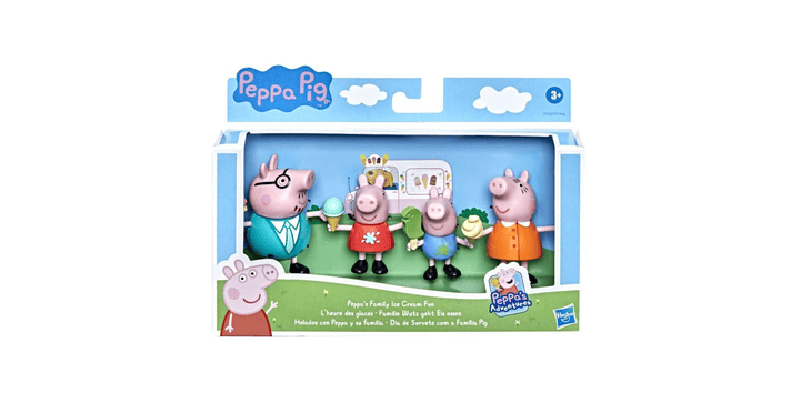Peppa Pig Familie Wutz geht EIS Essen Figuren