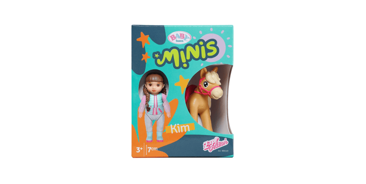 BABY born Minis - Kim mit Pony im Pferdespaß-Set
