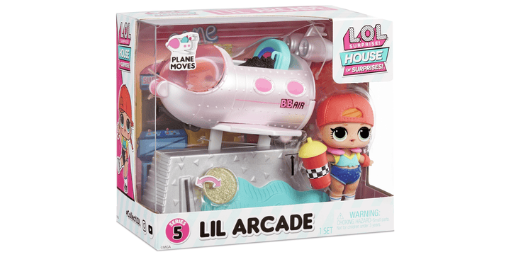L.O.L Surprise Furniture Playset with Doll - Ride On Plane & Skater Grrrl