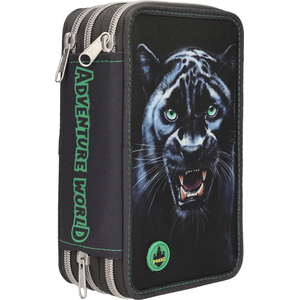 TOPModel 3 Fach Federtasche LED PANTHER