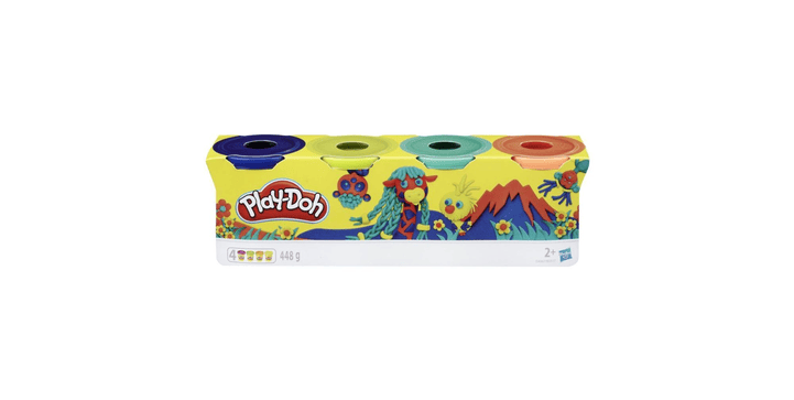 Hasbro Play-Doh 4er-Pack WILD (blau gelb. grün. orange)  4 x 112g
