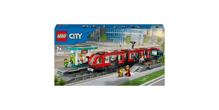 LEGO® CITY 60423 Straßenbahn mit Haltestelle