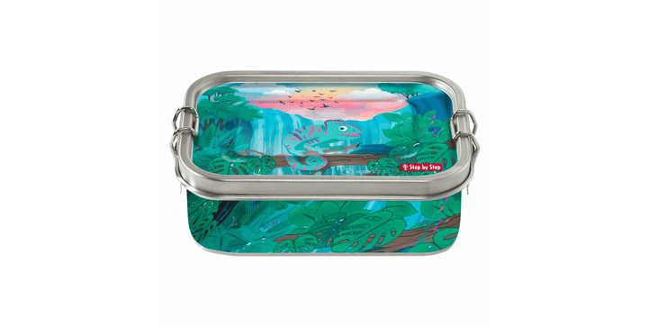 Step by Step Edelstahl-Lunchbox Chameleon Joshy
