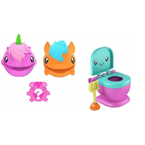 Mattel Pooparoos Familyroos Multi Pack Toilet / pink