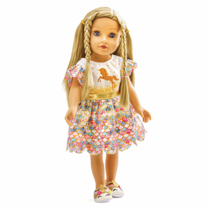 Heless Puppen-Glitzerkleid "Einhorn Goldy" - Gr. 35-45 cm