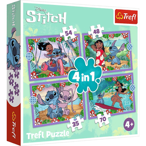 Trefl 4 in 1 Puzzle - Lilo & Stitch 
