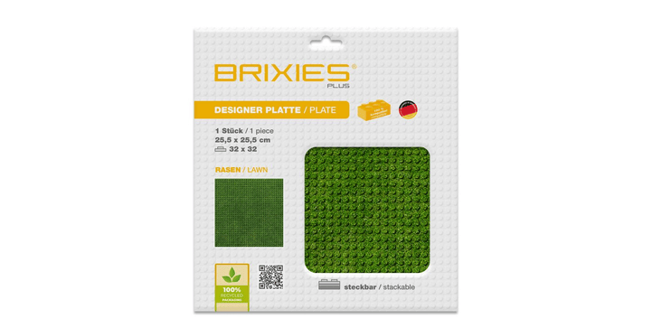 BRIXIES® Bodenplatte 32 x 32 cm Rasen