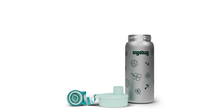 ergobag Edelstahl Trinkflasche Blumen
