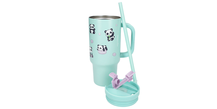 PENFection To Go Becher mit Strohhalm PANDA