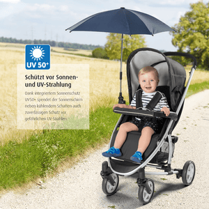 Reer - 84163 ShineSafe Kinderwagen-Sonnenschirm, blau