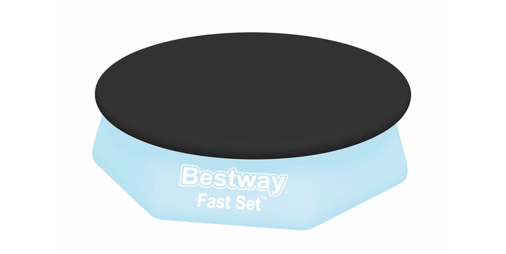 Bestway® PVC-Abdeckplane Ø 240 cm - schwarz rund