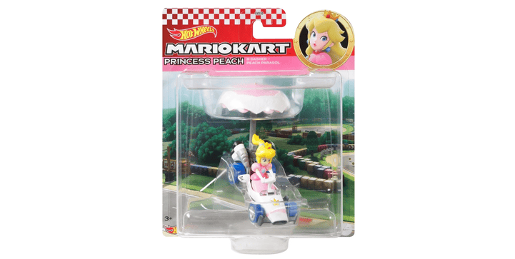 Hot Wheels Mario Kart Princess Peach B-Dasher Peach Parasol Glider