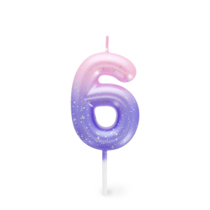 Legami Happy Birthday Candle - Tortenkerze - 6 - Pink