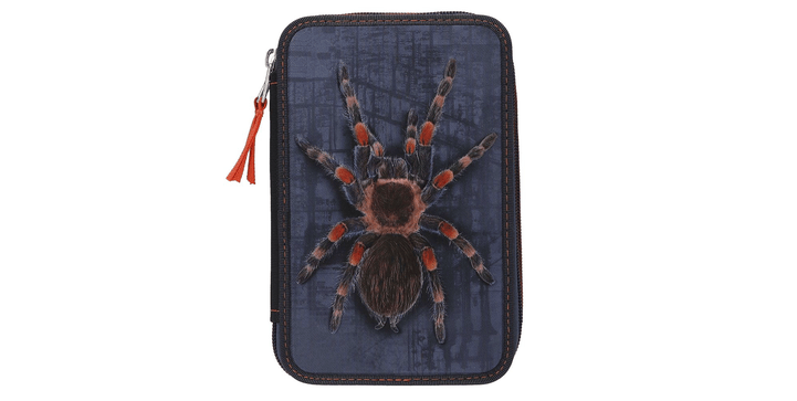 Adventure World 2 Fach Federtasche mit Spinne