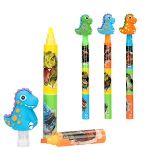 Dino World Highlighter mit Dino Topper - Blindpack