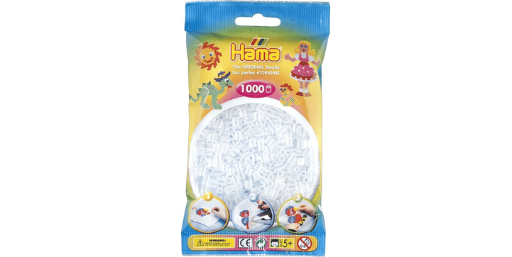 Hama Kleiner Perlenbeutel Transparent Weiß Classic