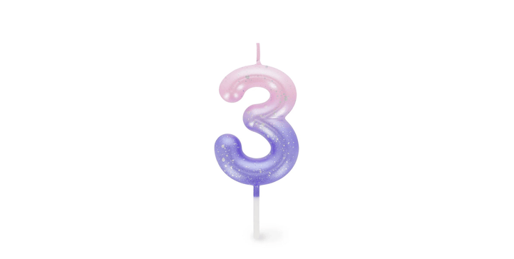 Legami Happy Birthday Candle - Tortenkerze - 3 - Pink