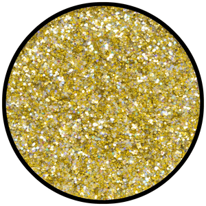 Eulenspiegel Standard-Glitzer Gold-Juwel (mittel) holographisch 6g