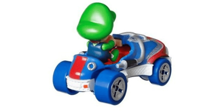 Hot Wheels Mario Kart 1 64 Die Cast Baby Luigi Sneeker
