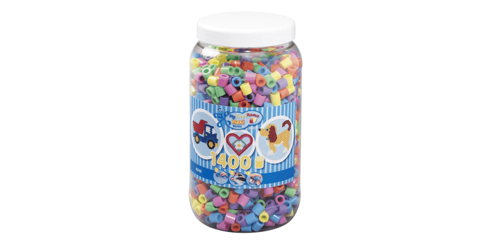 Dose mit ca. 1400 Maxi-Perlen - Pastell-Mix