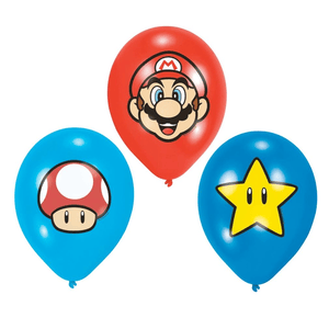 Amscan - 6 Latexballons "Super Mario" Bros