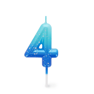 Legami Happy Birthday Candle - Tortenkerze - 4 - Blau