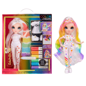 Rainbow High Color & Create Fashion DIY Doll with Blue Eyes