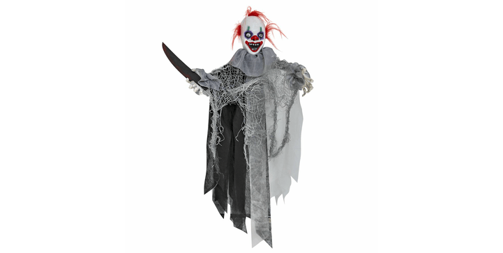 Animatronic Hängender Schüttelclown mit Messer