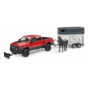 bruder - RAM 2500 Power Wagon mit Pferdeanhänger und 1 Pferd