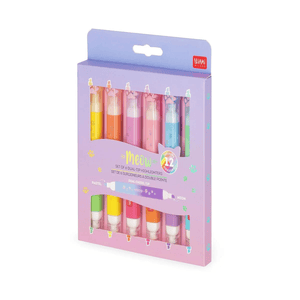 Legami Textmarker mit Doppelspitze - MEOW, Kitty, 6er Set