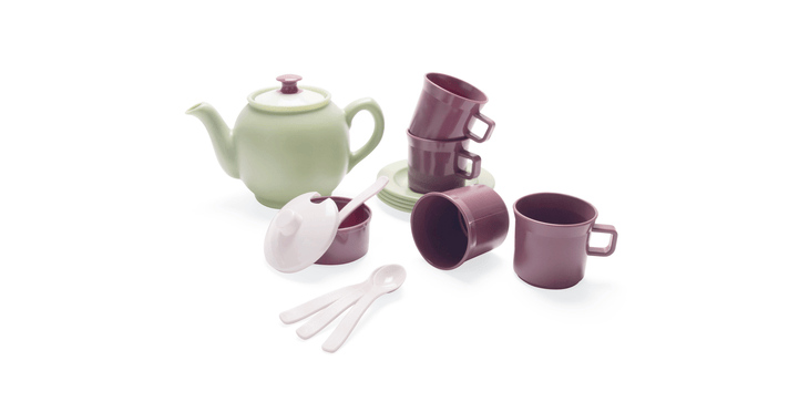 Dantoy Green Garden Tea Set - 16 Piece Outdoor Play Set For Kids Ages 2+