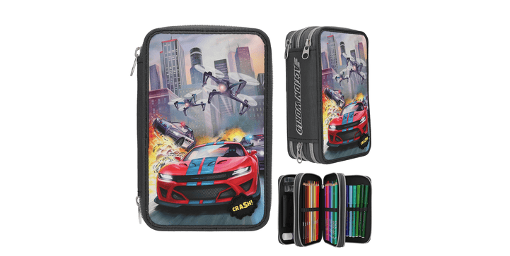 Action World 3 Fach Federtasche LED Drohne
