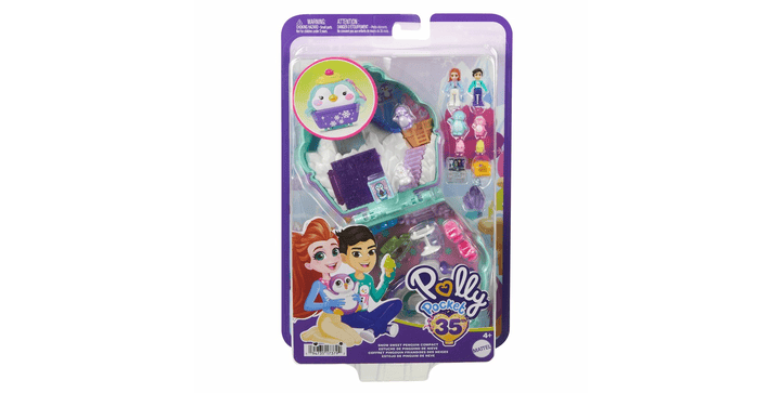 Polly Pocket Schatulle - Süßer Pinguin im Schnee