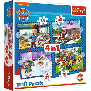Trefl 4 in 1 Puzzle - Paw Patrol Film