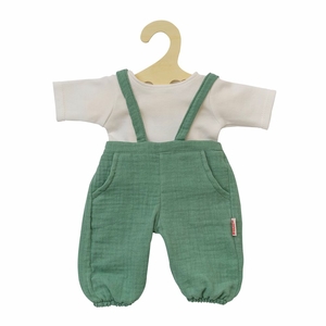 Heless Musselin-Puppen-Latzhose aus 100 % Bio-Baumwolle 2-teilig - Gr. 28-35 cm