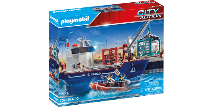 70769 Großes Containerschiff mit Zollboot - Playmobil
