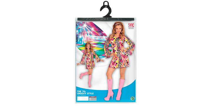 Widmann Kostüm 70er Jahre Kleid mit Stirnband S