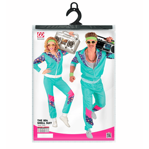 Widmann Kostüm 80er Jahre Trainingsanzug - Größe M blau