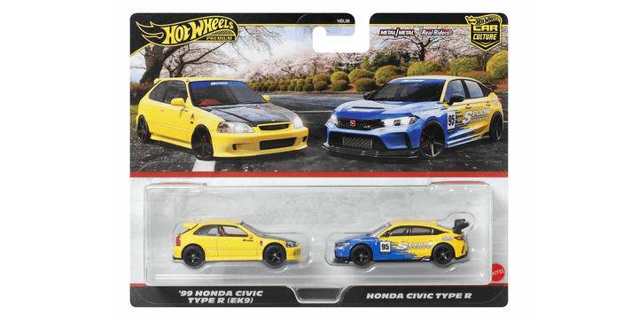 Hot Wheels Premium 2 Pack 99 Honda Civic Type R