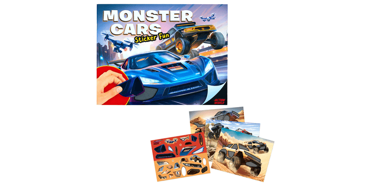 Action World Monster Cars Sticker Fun