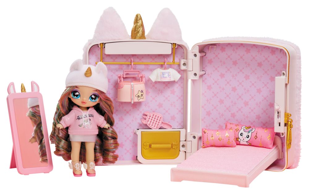 Na Na Na Surprise 3 in 1 Backpack Bedroom Unicorn Playset Britney Sparkles