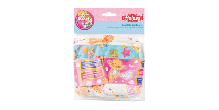 Heless Puppenwindeln klein - 3 Stück Gr. 28-35 cm 