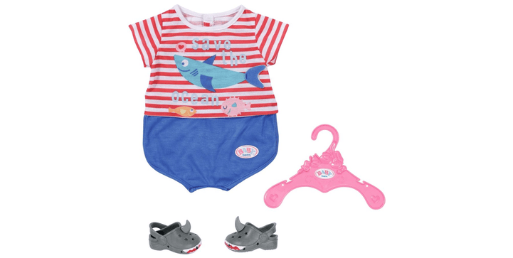 BABY born Bath Pyjamas & Clogs grau 43cm