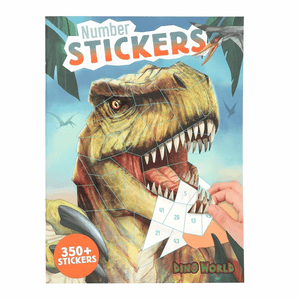 Dino World Number Sticker