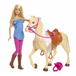 Barbie Barbie Puppe & Pferd (blonde Haare)