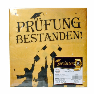 Udo Schmidt - 20 Servietten "Prüfung bestanden"
