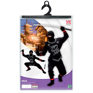 Widmann Kostüm Black Ninja - 8 bis 10 Jahre